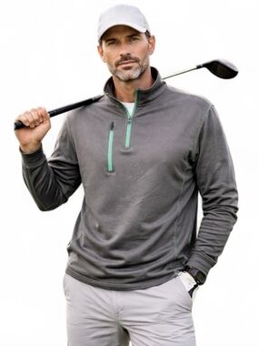 Peter Millar Element 4 Warmth 1/4 Zip Pullover Golf Performance Sweater - Men's